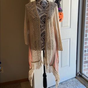 Maurice’s Cardigan sweater with fringe